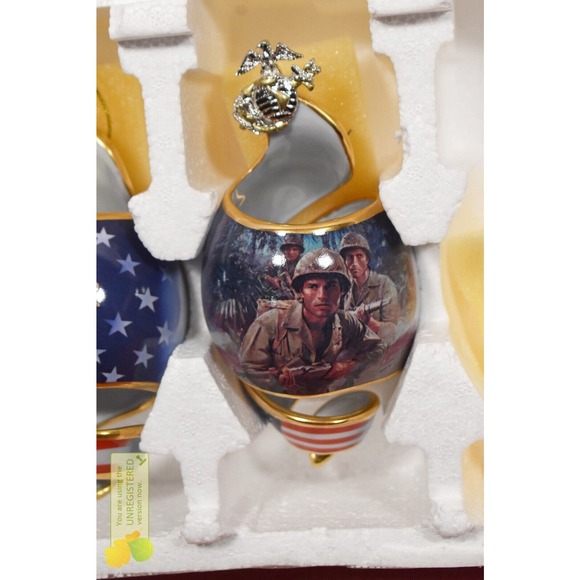 The Bradford Editions 87376 Faithful to the Flag Christmas Ornaments (Missing 1) - Picture 3 of 6